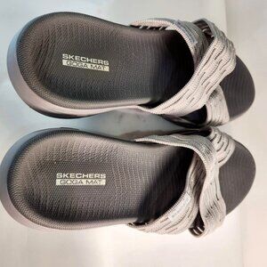 Sketchers, Goga Mat Gen 5, gray/white Sz 7, pre-owned, excellent condition